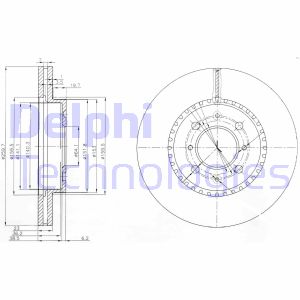 Bremsscheibe Vorderachse Delphi BG3965 von Delphi