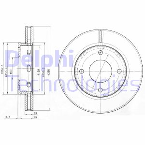 Bremsscheibe Vorderachse Delphi BG3987 von Delphi