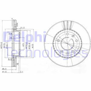 Bremsscheibe Vorderachse Delphi BG4015 Bremsscheibe Vorderachse Delphi BG4015 von Delphi