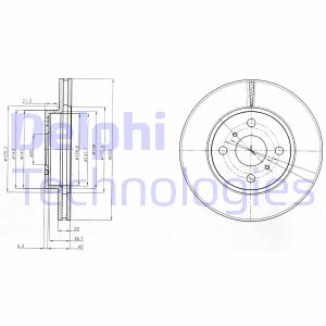 Bremsscheibe Vorderachse Delphi BG4053 Bremsscheibe Vorderachse Delphi BG4053 von Delphi