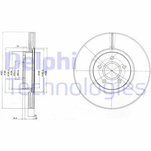 Bremsscheibe Vorderachse Delphi BG4056C von Delphi