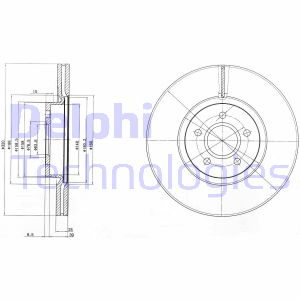 Bremsscheibe Vorderachse Delphi BG4056C von Delphi