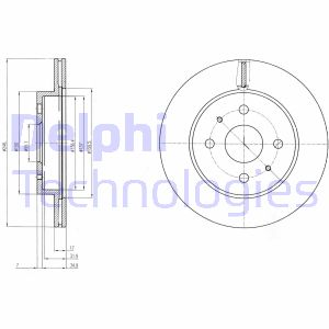 Bremsscheibe Vorderachse Delphi BG4128 von Delphi