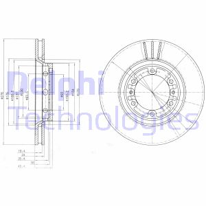 Bremsscheibe Vorderachse Delphi BG4132 von Delphi