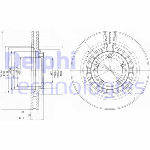 Bremsscheibe Vorderachse Delphi BG4134 von Delphi