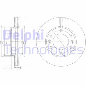 Bremsscheibe Vorderachse Delphi BG4137 von Delphi