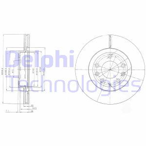 Bremsscheibe Vorderachse Delphi BG4141 von Delphi