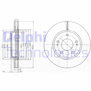 Bremsscheibe Vorderachse Delphi BG4147 Bremsscheibe Vorderachse Delphi BG4147 von Delphi
