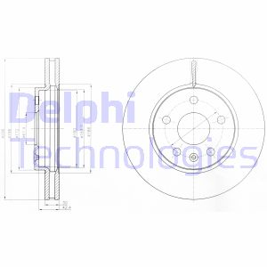 Bremsscheibe Vorderachse Delphi BG4187C Bremsscheibe Vorderachse Delphi BG4187C von Delphi