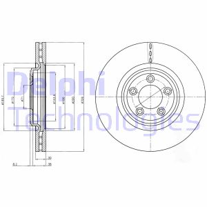 Bremsscheibe Vorderachse Delphi BG4203C Bremsscheibe Vorderachse Delphi BG4203C von Delphi