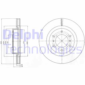 Bremsscheibe Vorderachse Delphi BG4228 von Delphi