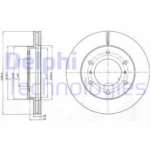 Bremsscheibe Vorderachse Delphi BG4229 von Delphi