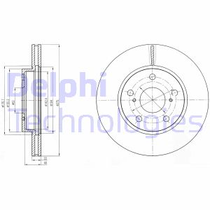 Bremsscheibe Vorderachse Delphi BG4232 von Delphi