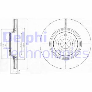 Bremsscheibe Vorderachse Delphi BG4235 von Delphi