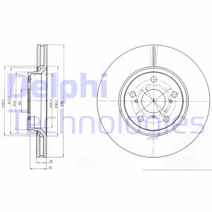 Bremsscheibe Vorderachse Delphi BG4236C von Delphi