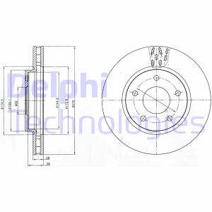 Bremsscheibe Vorderachse Delphi BG4258 Bremsscheibe Vorderachse Delphi BG4258 von Delphi