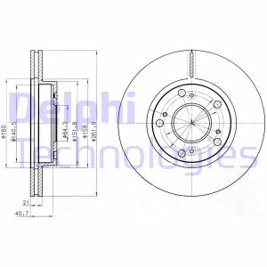 Bremsscheibe Vorderachse Delphi BG4294 von Delphi