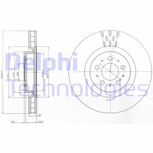 Bremsscheibe Vorderachse Delphi BG4305C Bremsscheibe Vorderachse Delphi BG4305C von Delphi