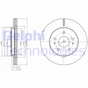 Bremsscheibe Vorderachse Delphi BG4326 Bremsscheibe Vorderachse Delphi BG4326 von Delphi