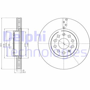 Bremsscheibe Vorderachse Delphi BG4330C Bremsscheibe Vorderachse Delphi BG4330C von Delphi