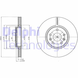 Bremsscheibe Vorderachse Delphi BG4338 von Delphi