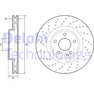 Bremsscheibe Vorderachse Delphi BG4658C Bremsscheibe Vorderachse Delphi BG4658C von Delphi