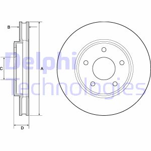 Bremsscheibe Vorderachse Delphi BG4678C Bremsscheibe Vorderachse Delphi BG4678C von Delphi