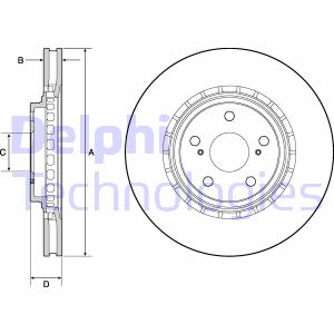 Bremsscheibe Vorderachse Delphi BG4691C von Delphi
