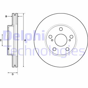Bremsscheibe Vorderachse Delphi BG4711C Bremsscheibe Vorderachse Delphi BG4711C von Delphi