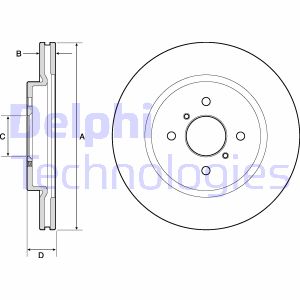 Bremsscheibe Vorderachse Delphi BG4750C von Delphi