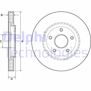 Bremsscheibe Vorderachse Delphi BG4759C Bremsscheibe Vorderachse Delphi BG4759C von Delphi