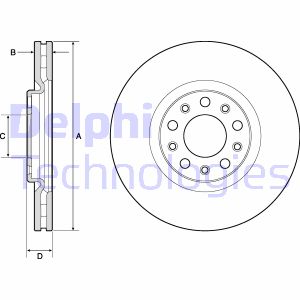 Bremsscheibe Vorderachse Delphi BG4763C Bremsscheibe Vorderachse Delphi BG4763C von Delphi