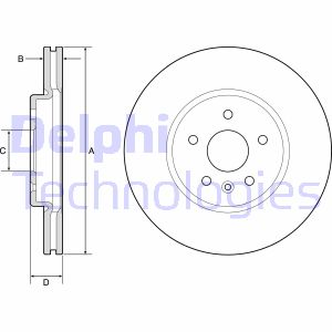 Bremsscheibe Vorderachse Delphi BG4783C Bremsscheibe Vorderachse Delphi BG4783C von Delphi