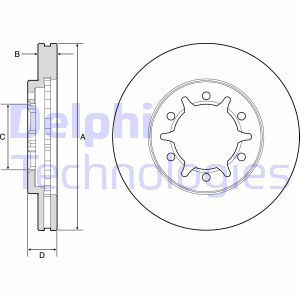 Bremsscheibe Vorderachse Delphi BG4795C Bremsscheibe Vorderachse Delphi BG4795C von Delphi
