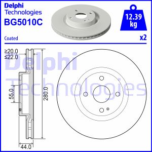 Bremsscheibe Vorderachse Delphi BG5010C Bremsscheibe Vorderachse Delphi BG5010C von Delphi