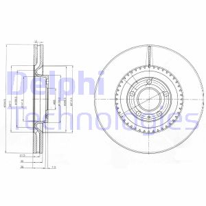 Bremsscheibe Vorderachse Delphi BG9003 von Delphi