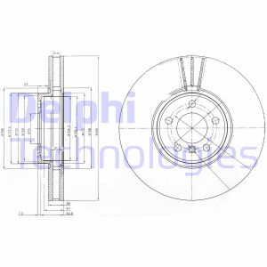 Bremsscheibe Vorderachse Delphi BG9004 von Delphi