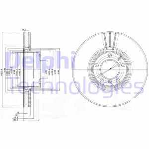 Bremsscheibe Vorderachse Delphi BG9005 von Delphi