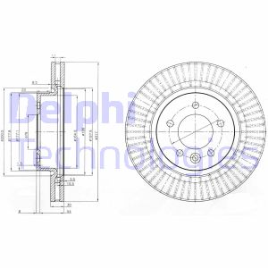 Bremsscheibe Vorderachse Delphi BG9006C Bremsscheibe Vorderachse Delphi BG9006C von Delphi