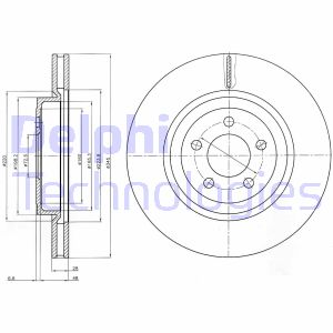Bremsscheibe Vorderachse Delphi BG9050 Bremsscheibe Vorderachse Delphi BG9050 von Delphi