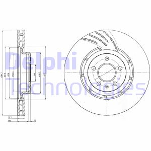 Bremsscheibe Vorderachse Delphi BG9052 von Delphi