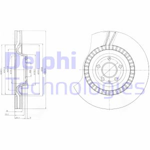 Bremsscheibe Vorderachse Delphi BG9065C Bremsscheibe Vorderachse Delphi BG9065C von Delphi