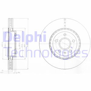 Bremsscheibe Vorderachse Delphi BG9068 von Delphi