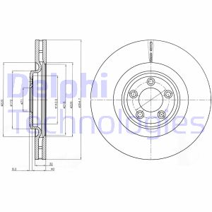 Bremsscheibe Vorderachse Delphi BG9071C Bremsscheibe Vorderachse Delphi BG9071C von Delphi