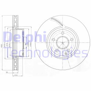 Bremsscheibe Vorderachse Delphi BG9075C Bremsscheibe Vorderachse Delphi BG9075C von Delphi
