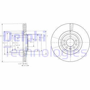 Bremsscheibe Vorderachse Delphi BG9098 von Delphi