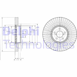 Bremsscheibe Vorderachse Delphi BG9105 von Delphi