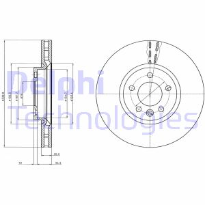 Bremsscheibe Vorderachse Delphi BG9106 von Delphi