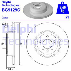 Bremsscheibe Vorderachse Delphi BG9129C von Delphi