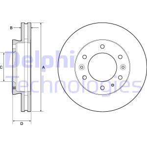 Bremsscheibe Vorderachse Delphi BG9140C von Delphi